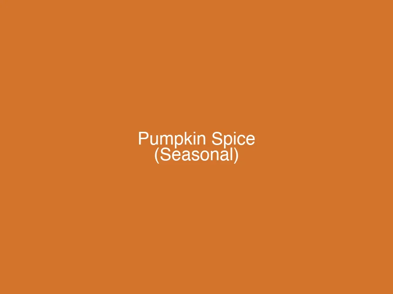 Pumpkin Spice popcorn, seasonal